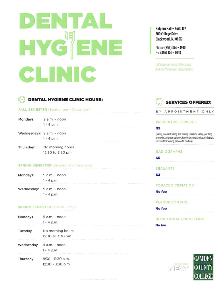 Dental Hygiene Clinic flyer