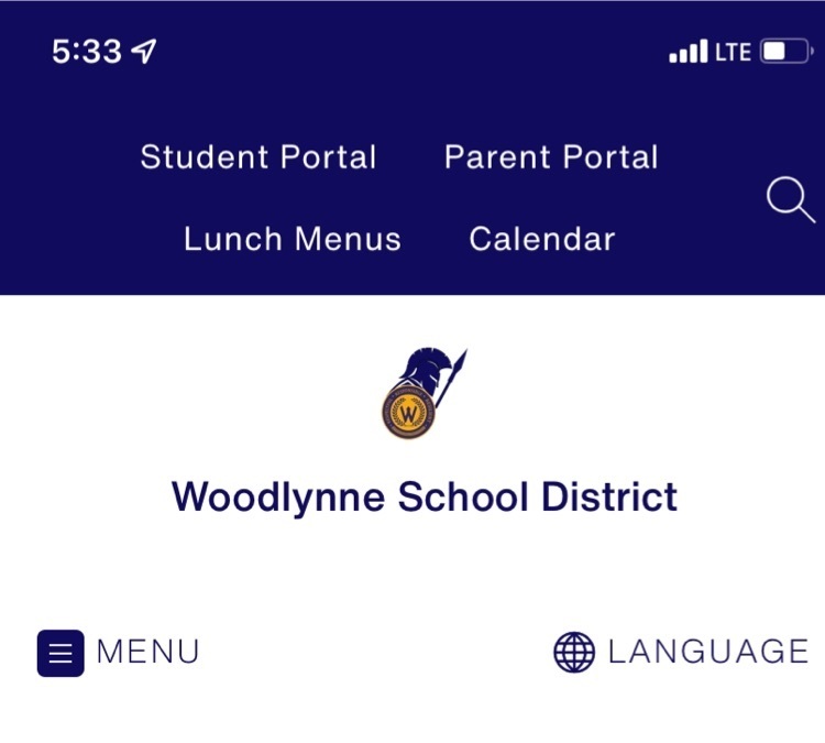 screenshot of woodlynne school webpage