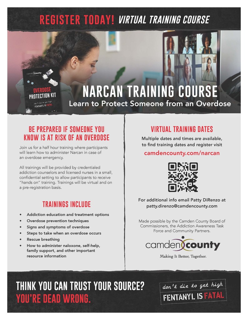 Narcan Training Course flyer 